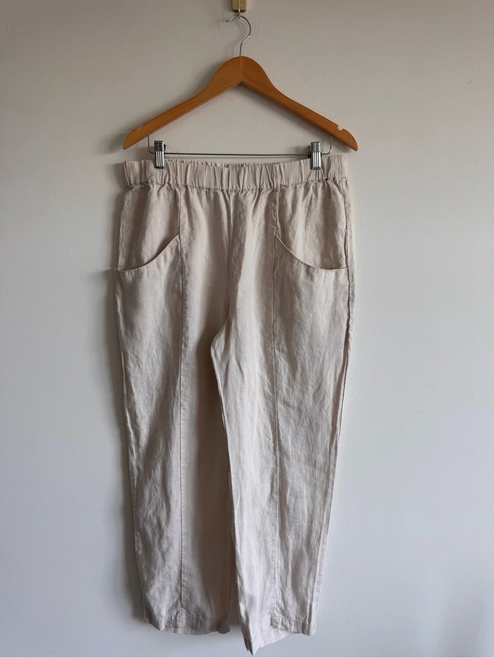 Quince | 100% European Linen Tapered Ankle Pants in Flax ~ Large